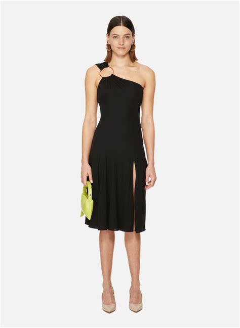 versace female peephole|Versace one shoulder dress.